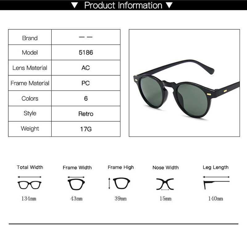 2023 Round Cat Eye Sunglasses for Mens Brand Designer Retro Driving Sunglasses Fashion Retro Mens Sunshade Mirrors for Women Oculos De Sol W250315