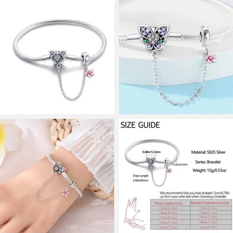 925 Silver Spring Bracelet Series Flower Snake Bone Bracelet Womens Fashion JewelryXJ250315