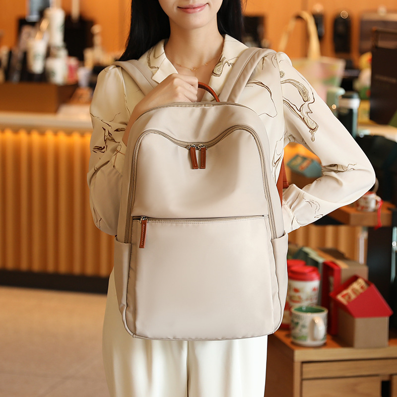 Shoulder For Women 2024 New Oxford Cloth Simple College Student Backpack Lightweight Large Capacity Travel Business Computer Bag