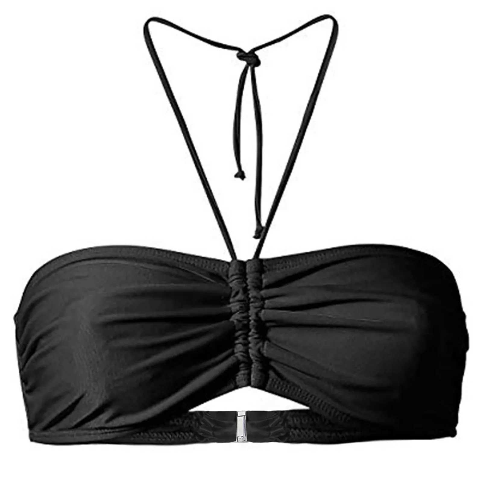 Womens summer bikini top mix and match with solid color bikini Bandeau top swimsuit beach wear swimsuit topXJ250315