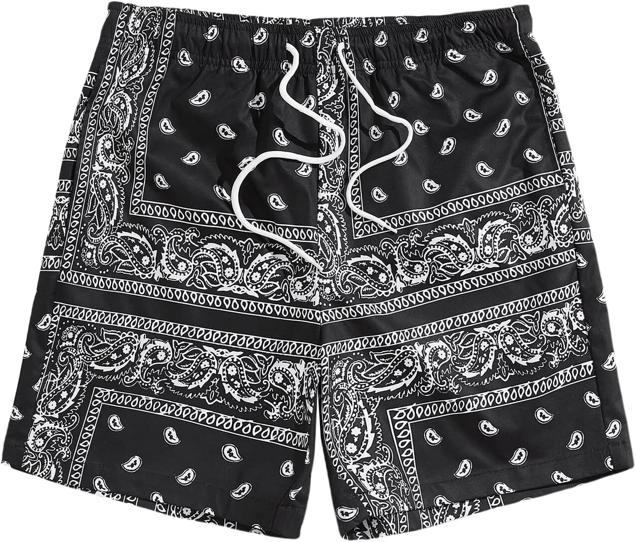 Men's Elastic High Waisted Casual Summer Shorts Printed fashionable beach shorts