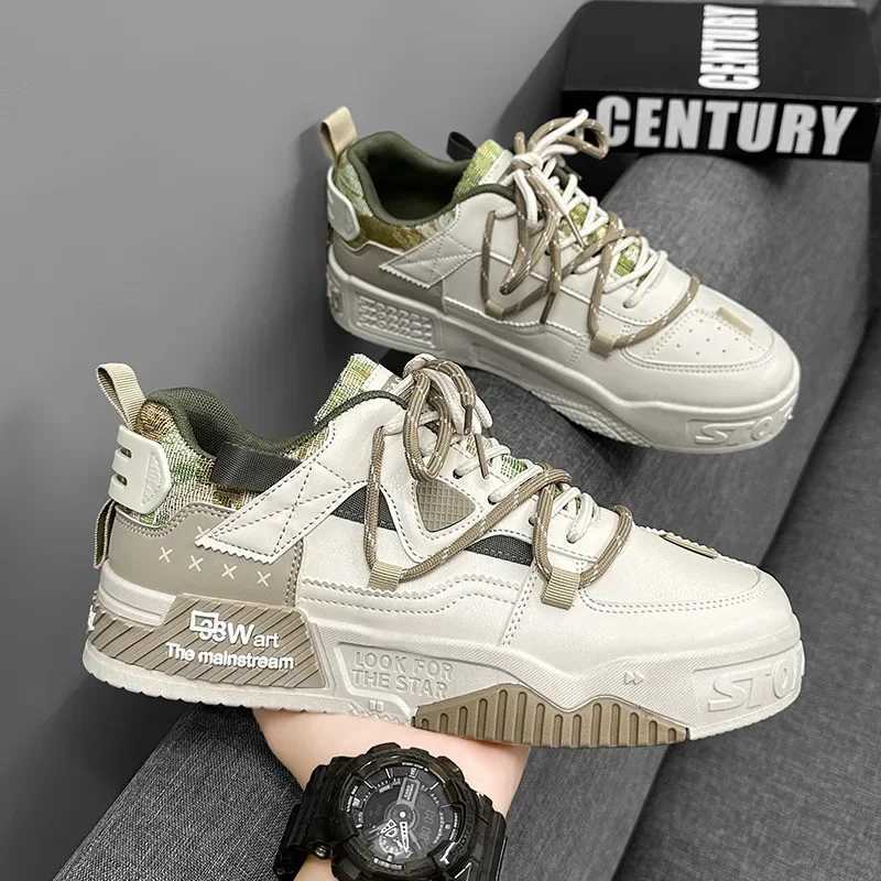 Korean Version Men Casual Shoes Spring Fashion Versatile Thick Sole Comfortable Board Shoes Outdoor Travel Sports Shoes Y250315