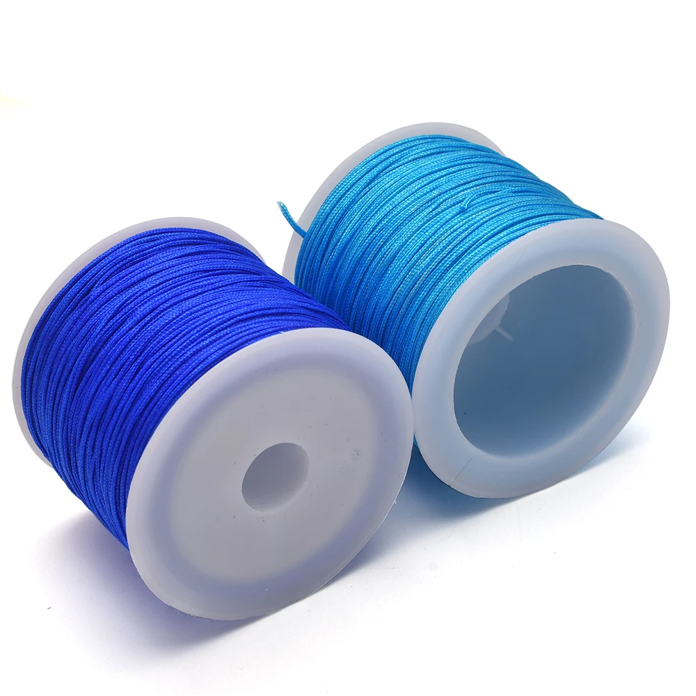 Strong 0.8mm Thick Nylon Rope Suitable for Various Arts & Crafts Including Custom Bracelet Weaving (Available in a Roll of 50 Yards)
