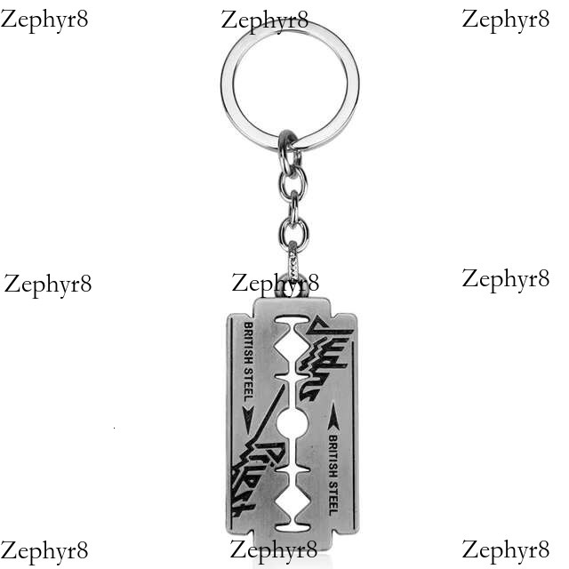 Hip Hop Rock Band Judas Priest Blade Razor Shape Pendant Long Chain Men Metal Necklace