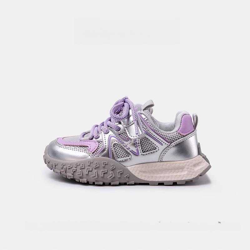 Athletic Outdoor Spring lightweight anti slip shock-absorbing running shoes for girls boys 2025 new breathable childrens shoesY250314EYSJ