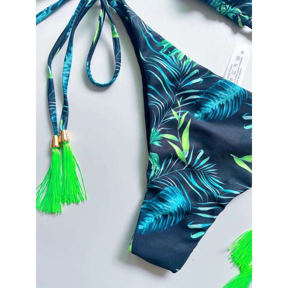 Ruotonsept new sexy printed headband bikini set women's swimsuit two-piece triangular camisole swimsuit Brazilian swimsuit bikini