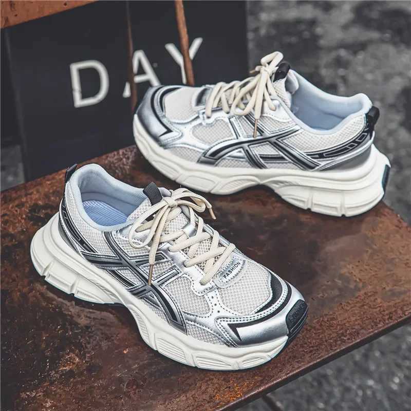 Leisure Sports Men Outdoor Breathable Running Shoes Non-slip Casual Thick Low-top Soft Sneakers Sport Shose 2024 New Trainers Y250315