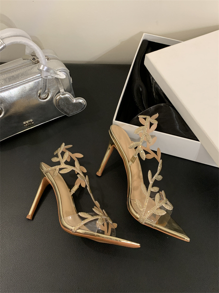 Diamond high women, slim heels for spring and summer, sexy socialite with pointed toe sandals, fairy style ddmypanda