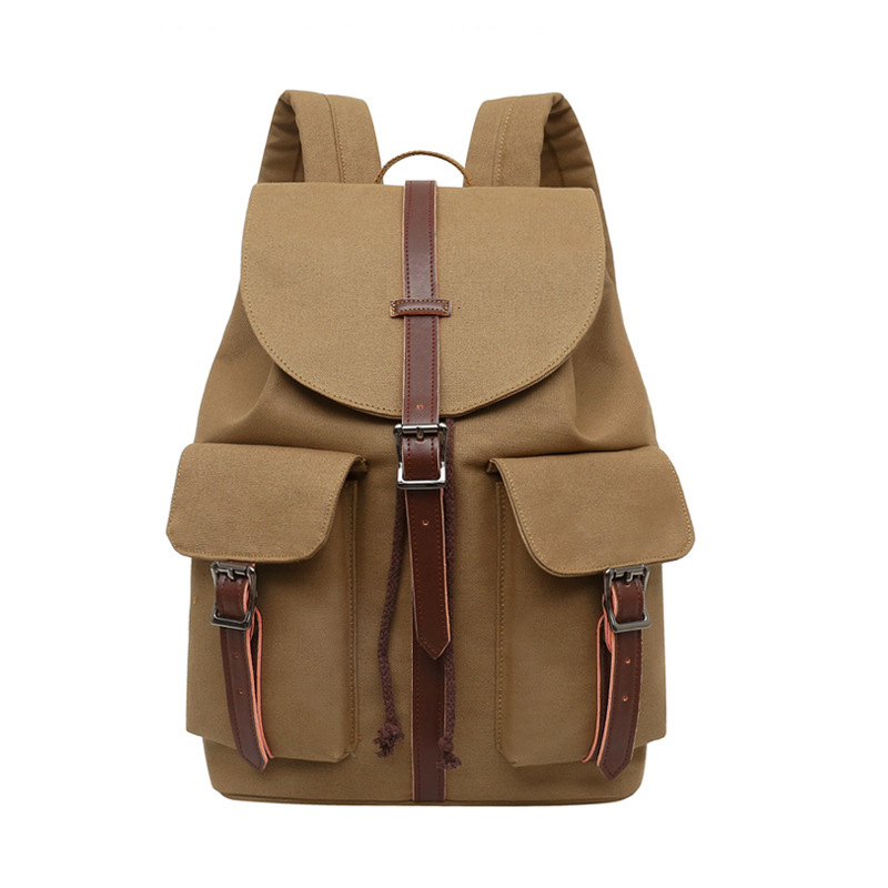 Wind leisure bag, canvas Japanese and Korean versions, trendy college style, travel female student backpack, minimalist design backpack