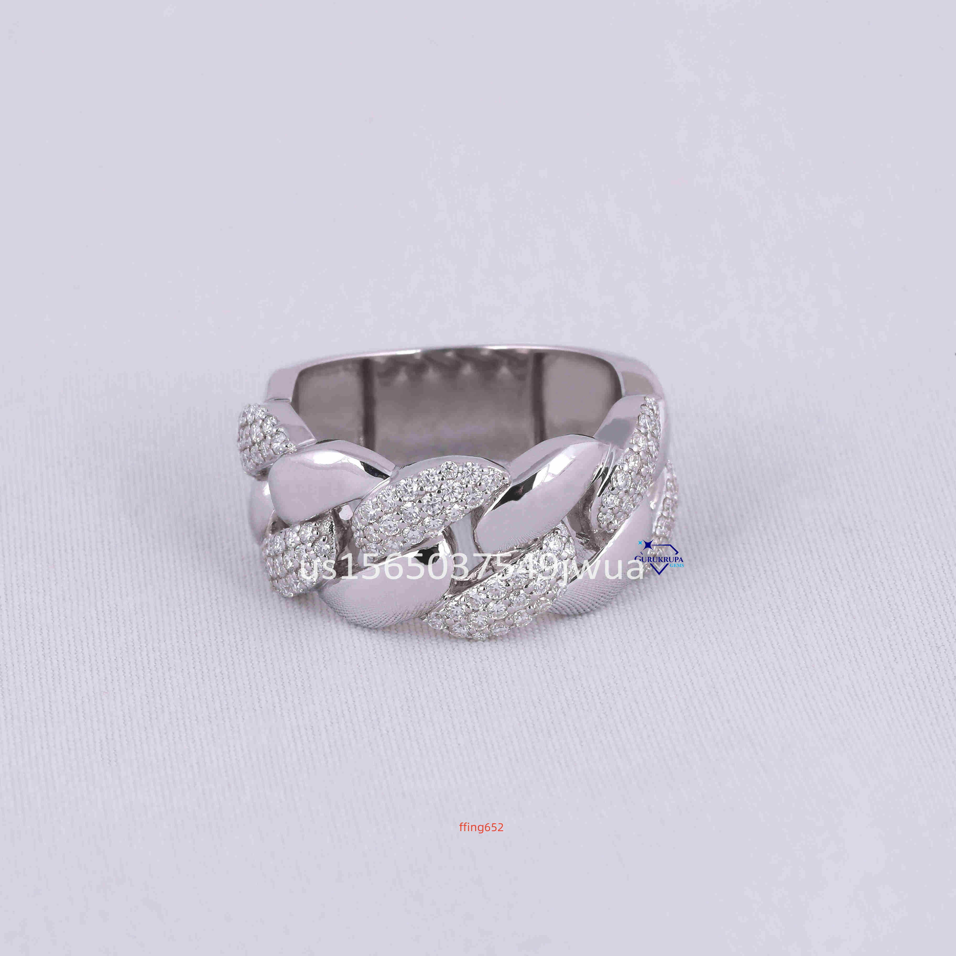 Beautiful Stylish Hip Hop Heavy Ring for Men Crafted in 14kt White Gold with Moissanite Diamonds Custom Design Trending Style