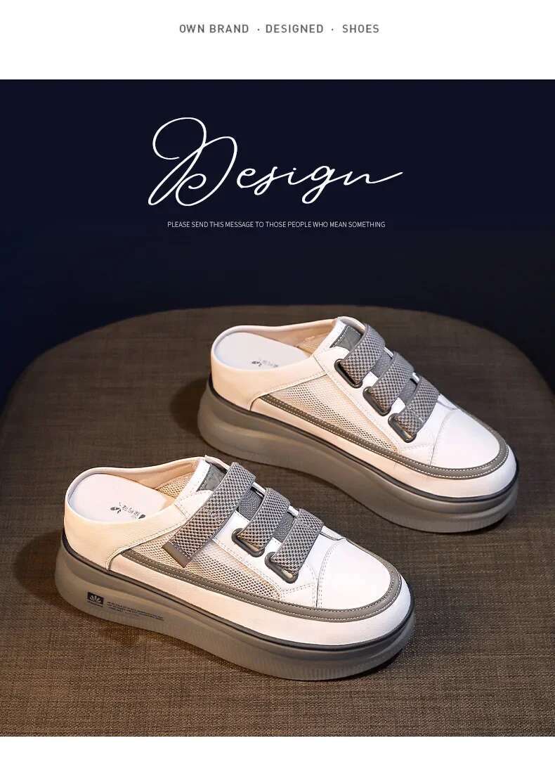 2025 New Women's Half Slippers Thick Bottom Women's Comfortable Slippers Sports Shoes Designer Fashion Mule Women's Outdoor Hiking Sand