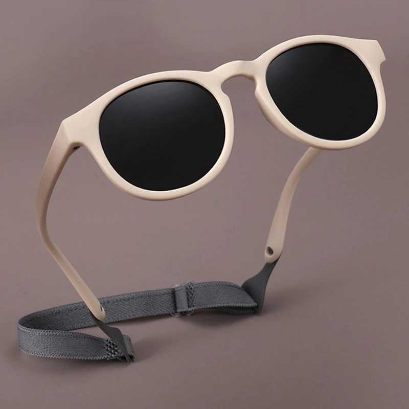 Boys and girls baby glasses UV400 small circularly polarized childrens sunglasses Sile flexible and safe 0-3 year old childrens glasses W250315