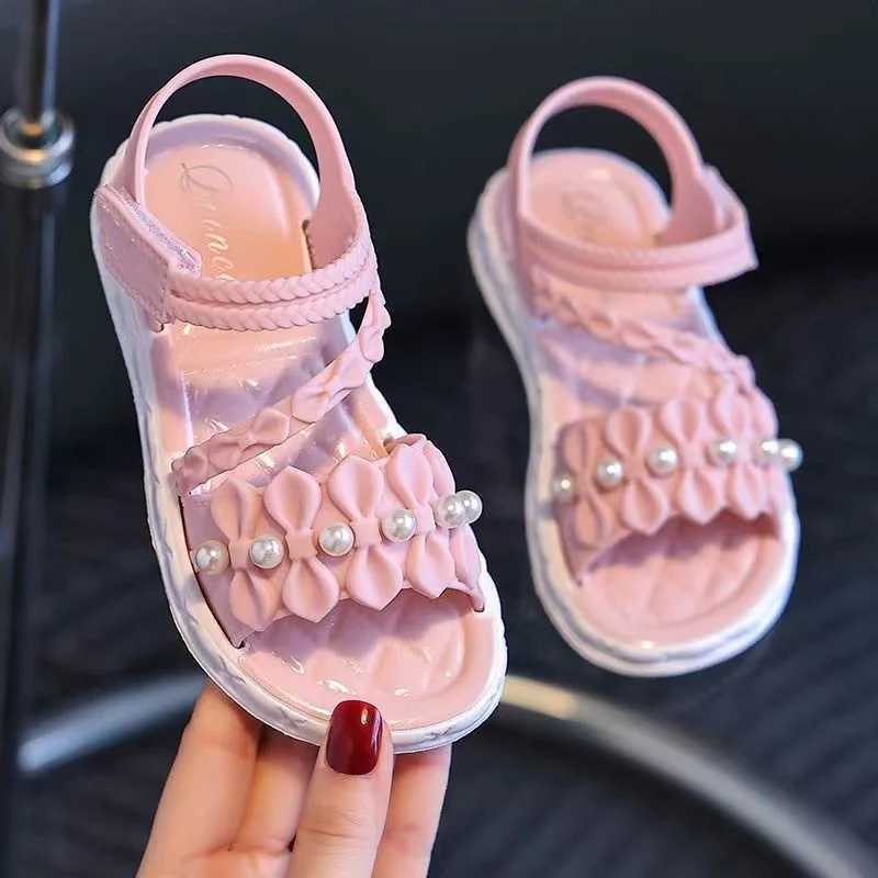 Elegant Sandals for Girls - Versatile Stylish for Indoor/Outdoor Beach Ready Princess Shoes Beaded Tassel Breathable LiT250315