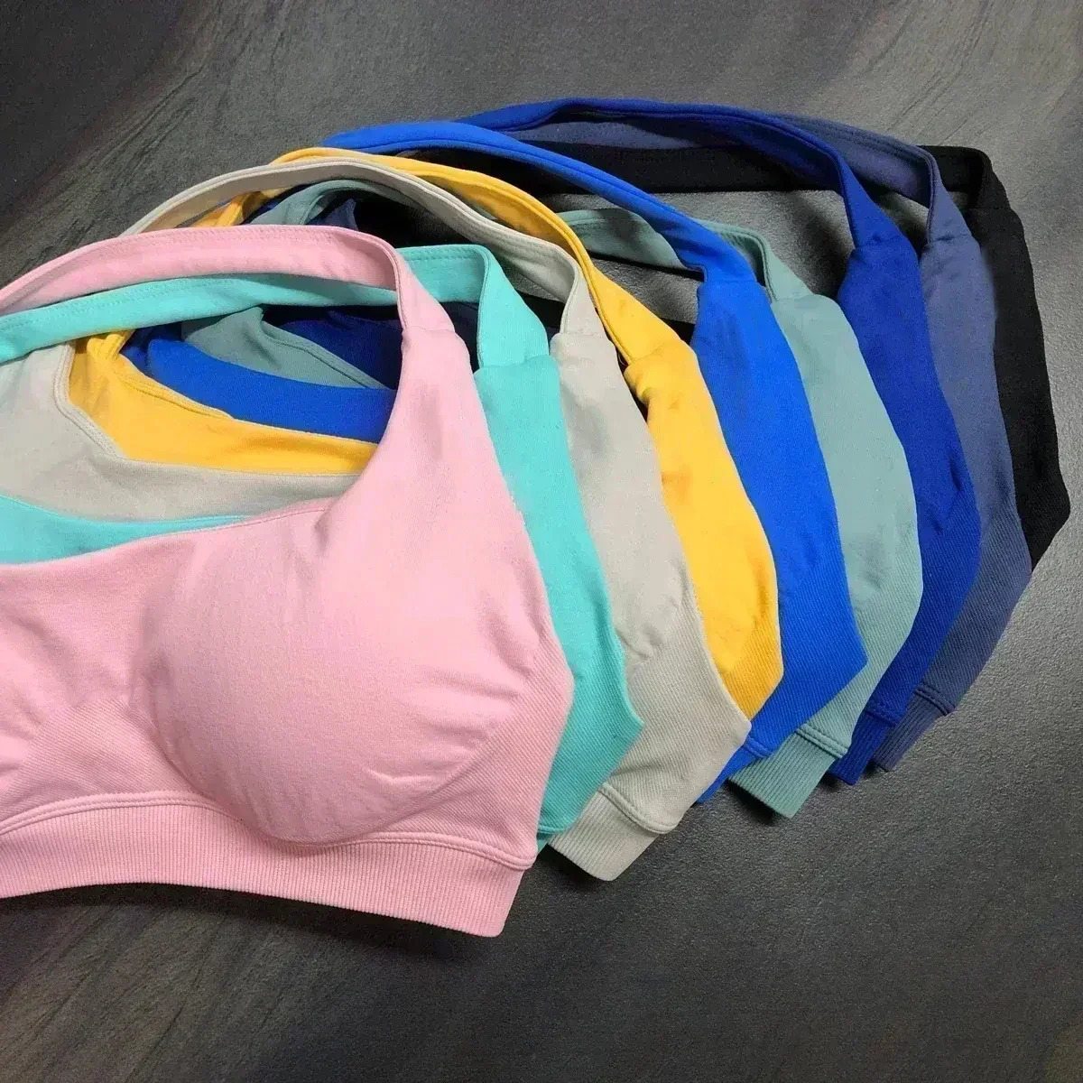 Impact Sports bra womens seamless camisole sexy open back yoga top mid support gym cut sweatshirt 250314
