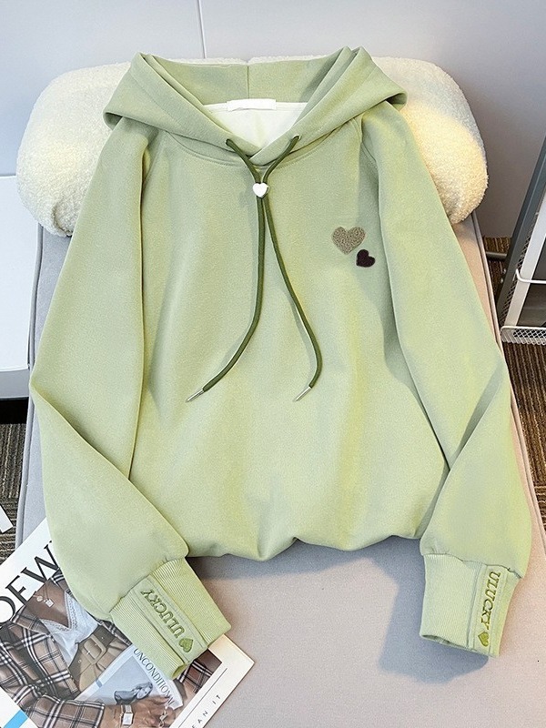 Ddmyshoesvip Girls Hoodie Spring Autumn New Outfit Stylish Little Girl Korean Version Autumn And Winter Plus Velvet Hooded Top Children S Clothing