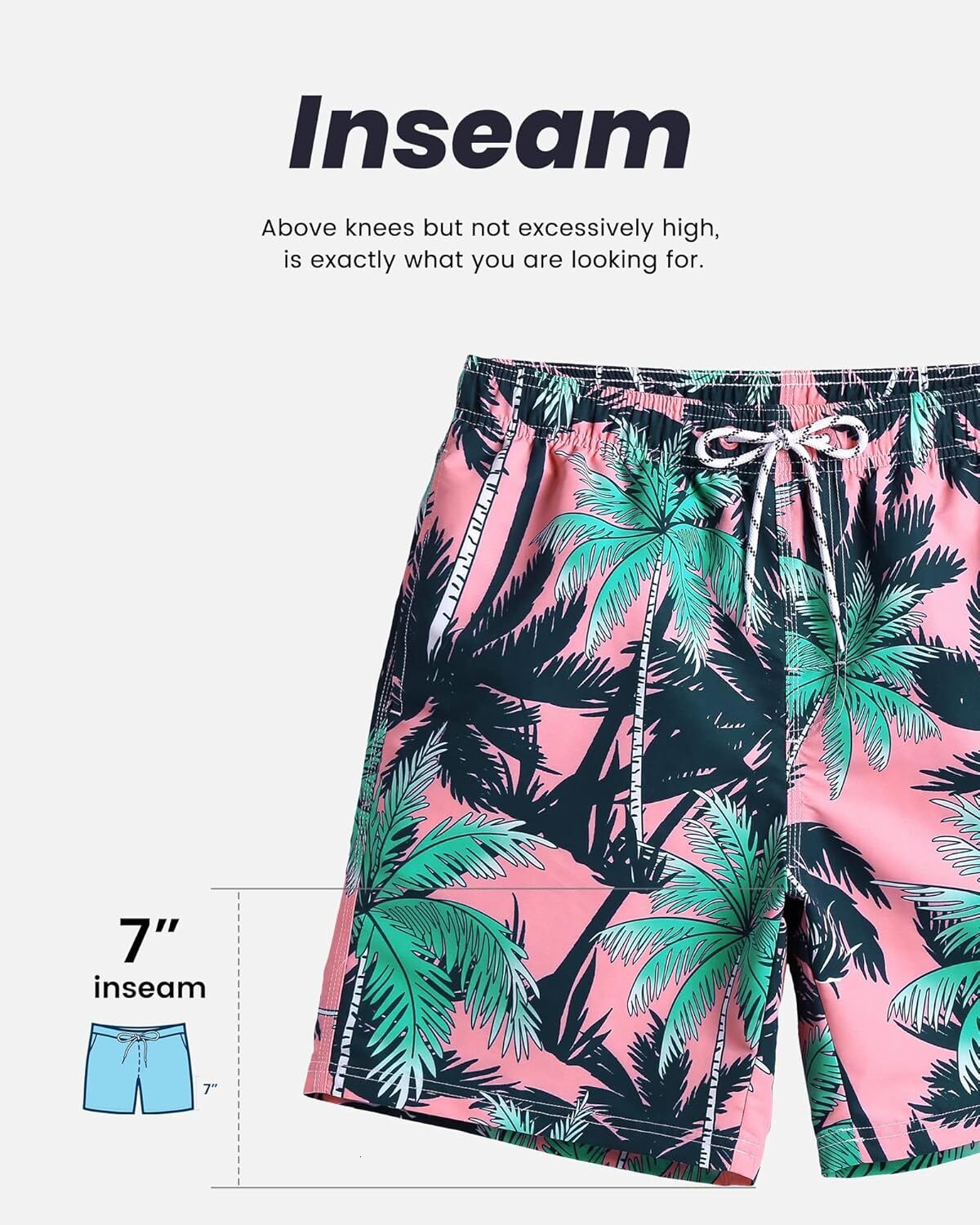 Mens Swim Trunks Quick Dry Swim Shorts with Funny Swimwear Bathing Suits Printed fashionable beach shorts