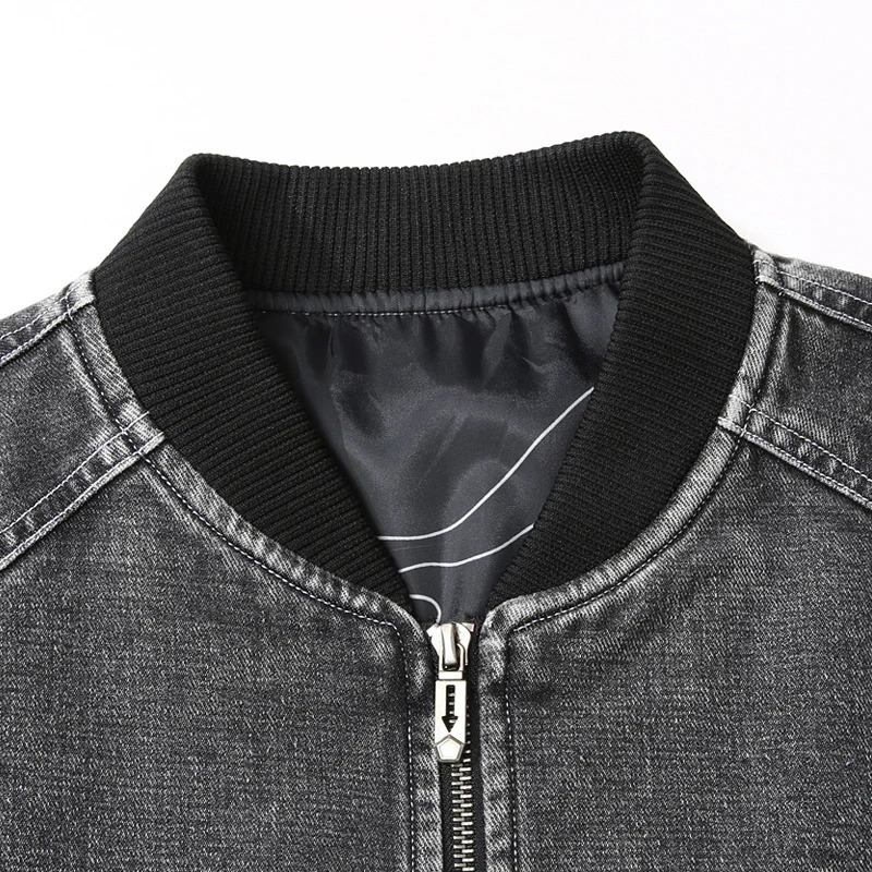 Mens jacket denim spring trench size 6XL 7XL 8XL Plus baseball motorcycle camping street clothing soft shell 250312