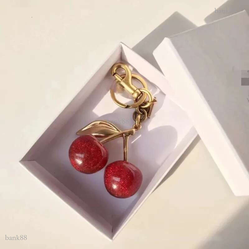 Exquisite Cherry Keychain Pendant Versatile Cherry Bag Charm Keychain Antique CherBag Charm for Womens AccessoriesDropship 240508
