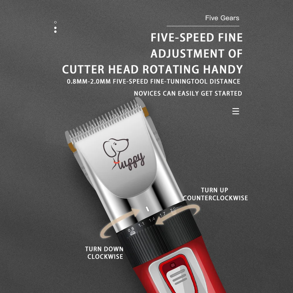 Dog Cat Clipper Hair Clippers Grooming Haircut Pet Shaver Full Set Pets Rechargeable Professional Cutter Shaver Cutting Machine 250314