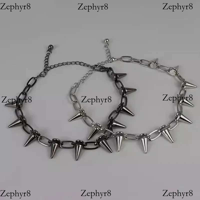 Fashion Punk Chokers Necklaces Goth Rivet Collar Choker Necklace Metal Spike k Chain Unisex Rock Night Club Jewelry
