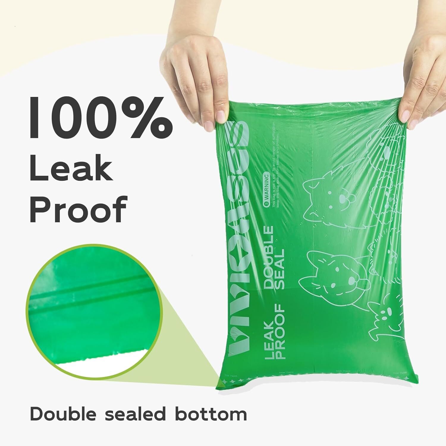 240 dog feces bags, 9 x 13 inches (approximately 22.9 x 33.0 cm) dog feces bag, 100% leak proof and sturdy dog feces bag, pet garbage bag, lavender, f
