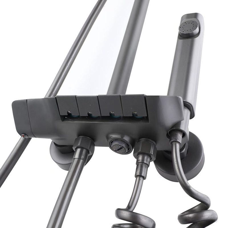 Modern High-Efficiency Showerhead with Multiple Setting Options and Digital Rain Patterning