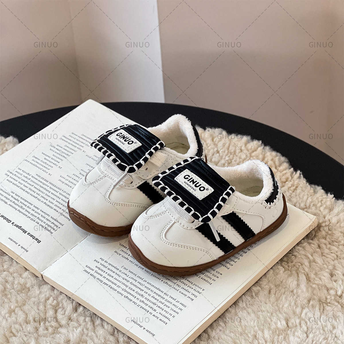 Athletic Outdoor 17-30 Baby board shoes boys white shoes spring and autumn new styles girls moral training shoes baby walking shoesY250314ULHH