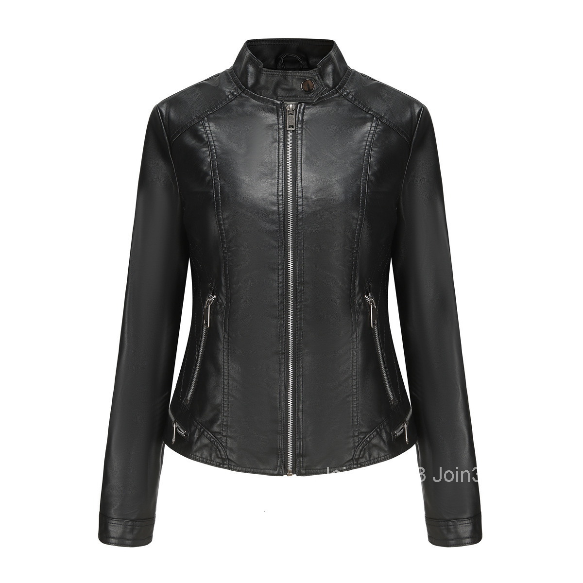 Fashion New Womens Leather Long Sleeve Spring and Autumn Thin Jacket