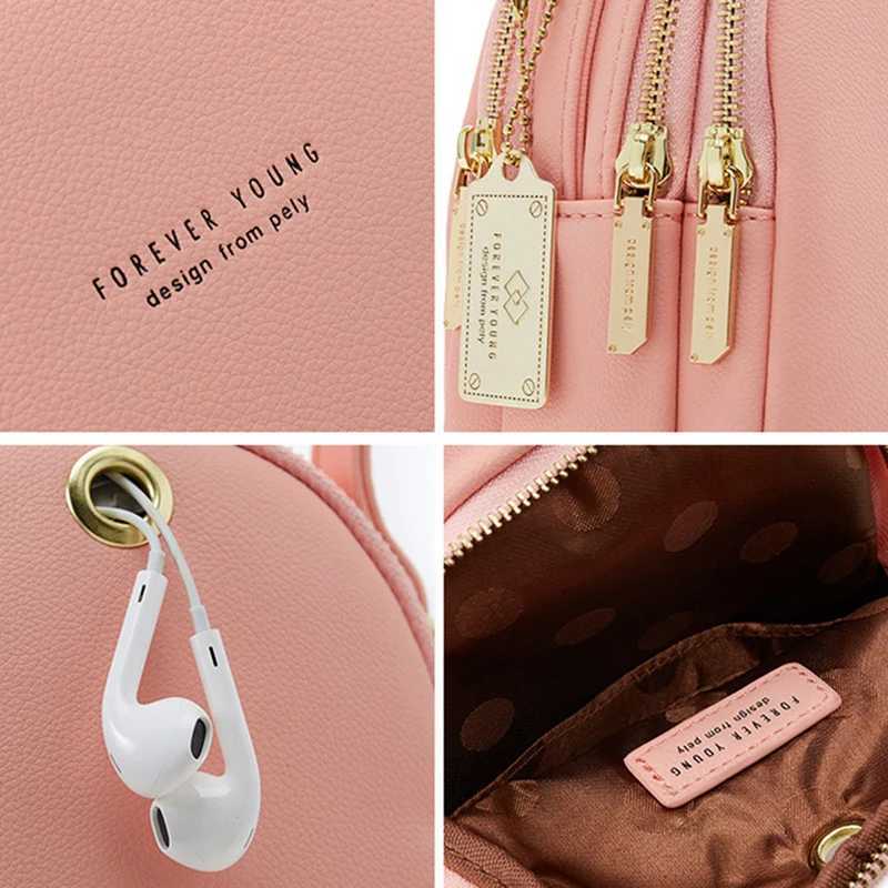 New Arrival Mini Backpack Purse for Women Ladies Tote Multi-Function Luxury Shoulder Bag Solid Color Ladies Casual Bag Womens Backpack T250315