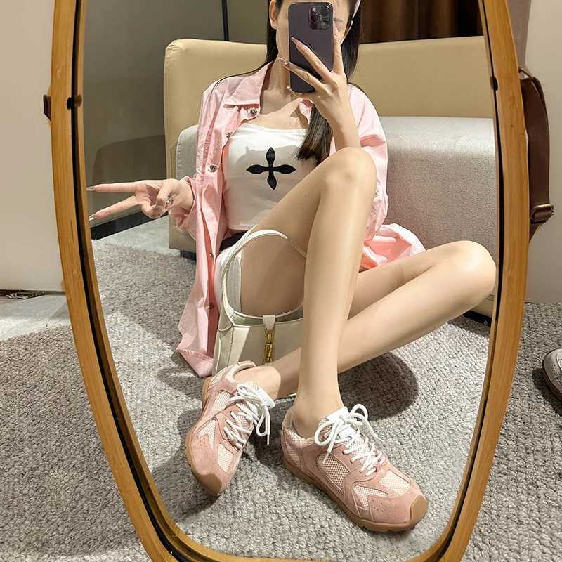Womens sports shoes spring/summer 2025 new leather retro fashion casual apartment womens lace German training shoes women Y250315