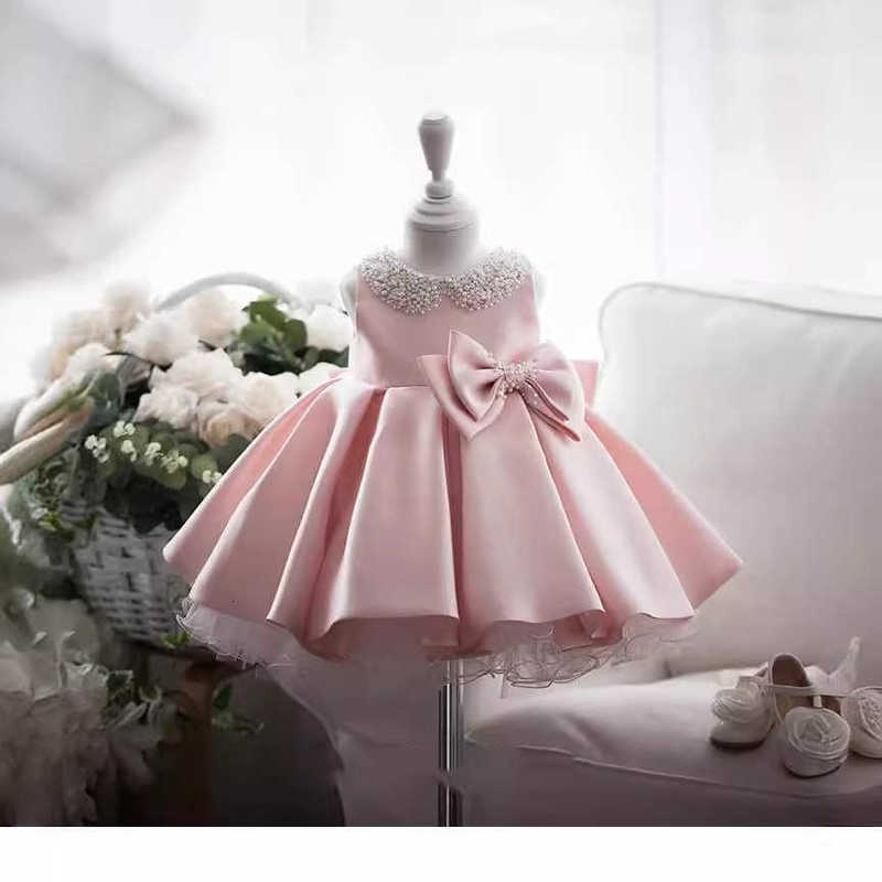 Girl's Dresses Girl's First Year Dress Princess Dress White Children's Wedding Dress First Year Evening Dress Baby Pomfret Dress