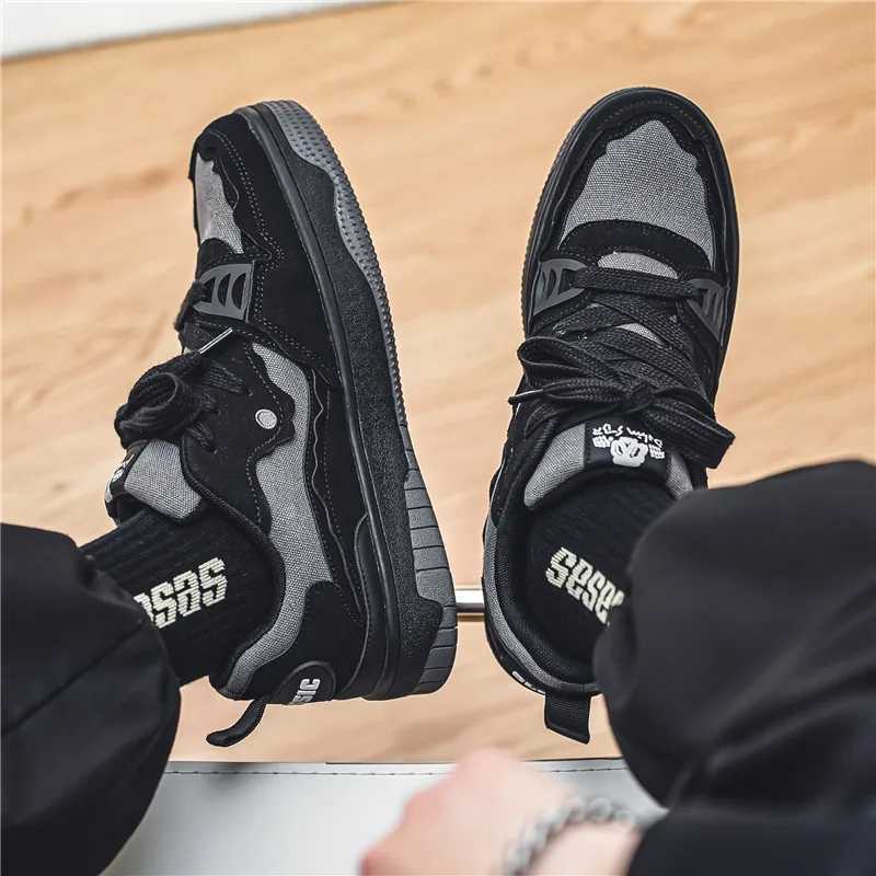 Mens Skateboarding Shoes Autumn Korean Edition Trend Casual Sports Shoes Army Green Lace Canvas Shoes Fashion Sports Shoes Y250315