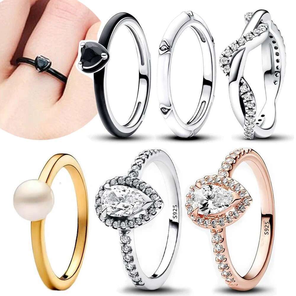 2024 New Silver Ring Rose In Bloom Ring Love Mom Finger Ring Women Mother's Day Fine Jewelry Gift