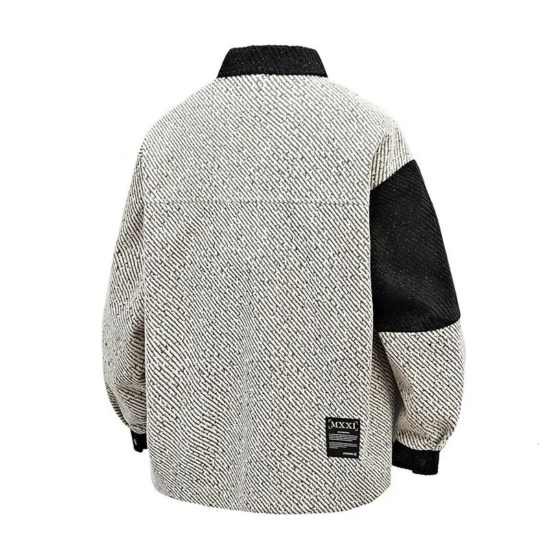 Striped Colourblock jacket Spring mens fashionable retro street oversized 250313