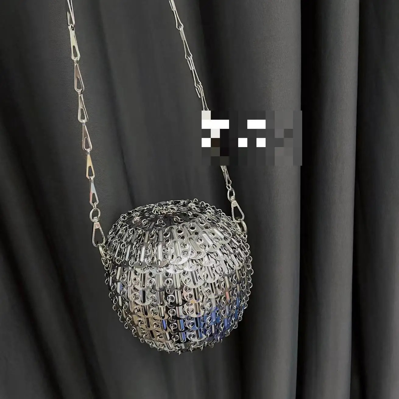 Women Metal Handmade Handbag Crystal Shiny Rhinestone Diamond Evening Bag Dinner Party Clutch Purse Messenger Bag 250314