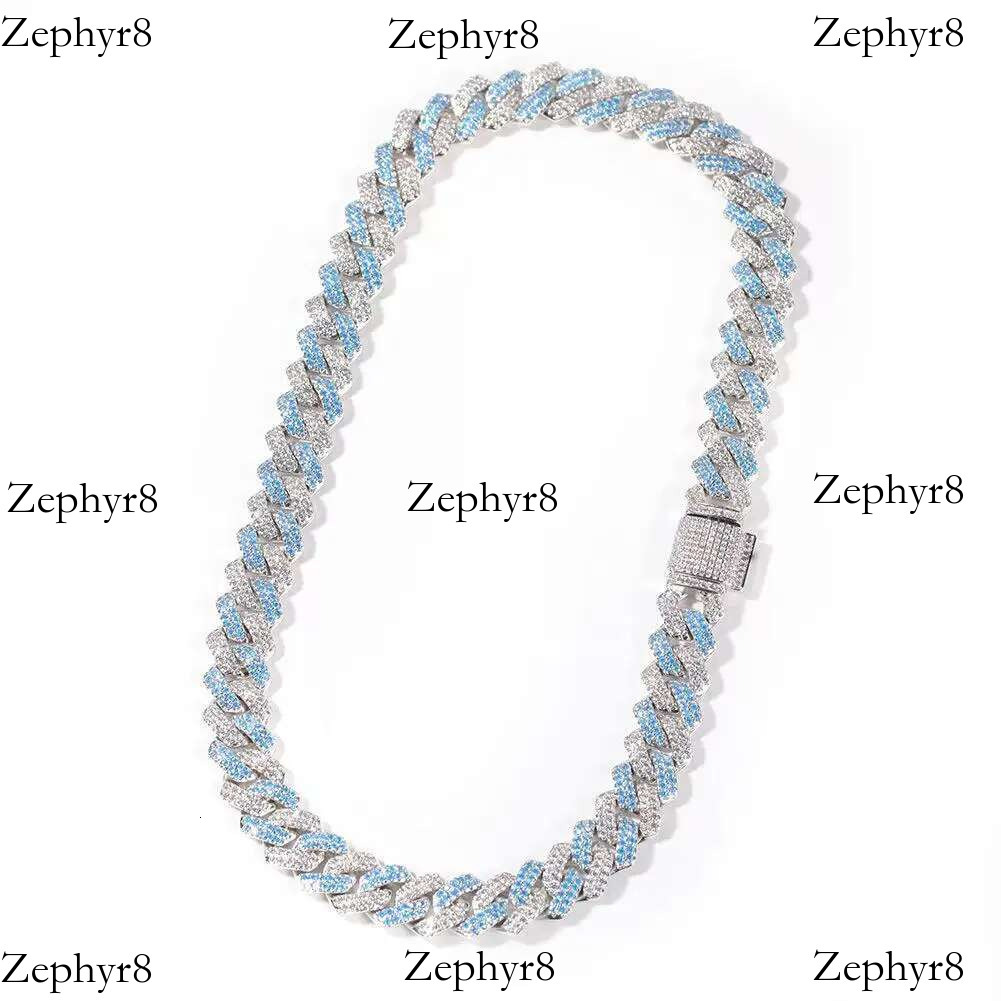 Hip Hop Cuban Stick Men's All-match 13mm Zircon Inlaid Fashion Personality Gold-plated Necklace Jewelry