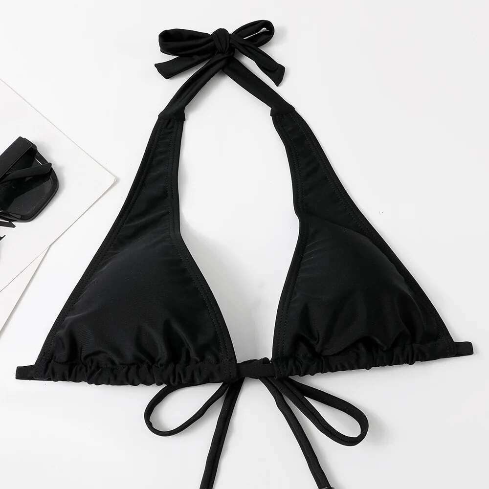 2025 sexy camisole bikini swimsuit low waist black/red/pink beach swimsuit cheap bandage Brazilian swimsuit two-piece set for sale