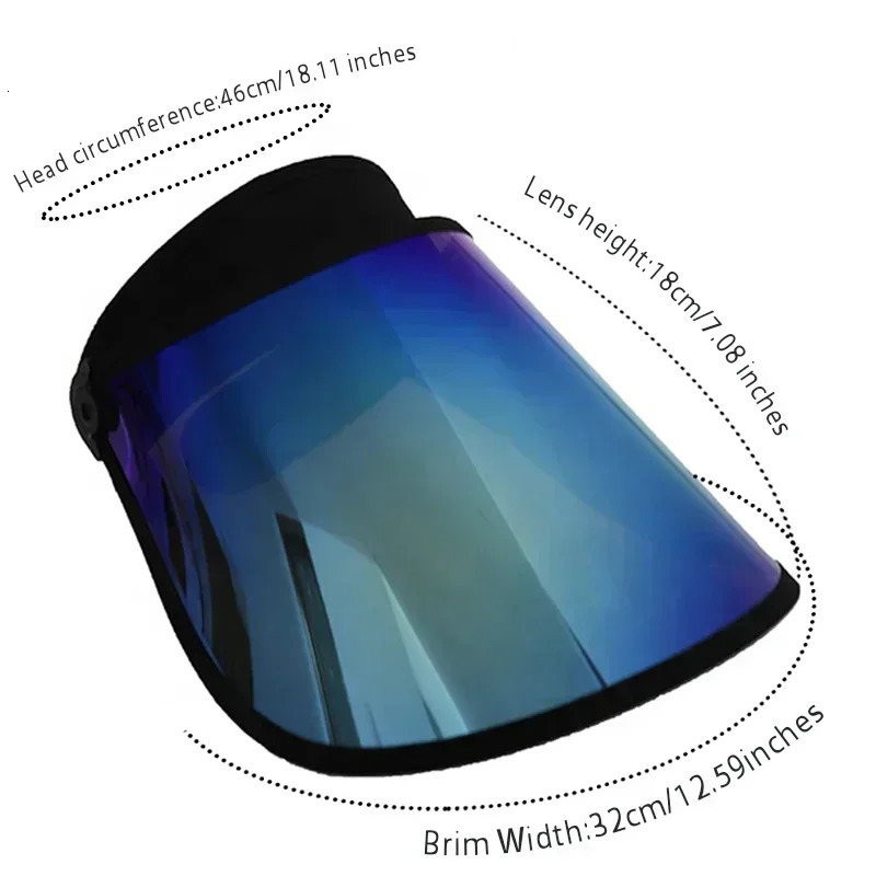 Outdoor Travel Beach Silver Color Sun Visor Hat Anti-uv Protections Scratch Resistant Unisex Soft Plastic PVC Empty Top Sun Hat 250313
