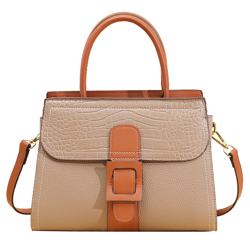 High End Handbag For Women 2024 New Fashionable Mother Bag, Middle-Aged Handbag, Large Capacity Genuine Leather Lychee Patterned Bag