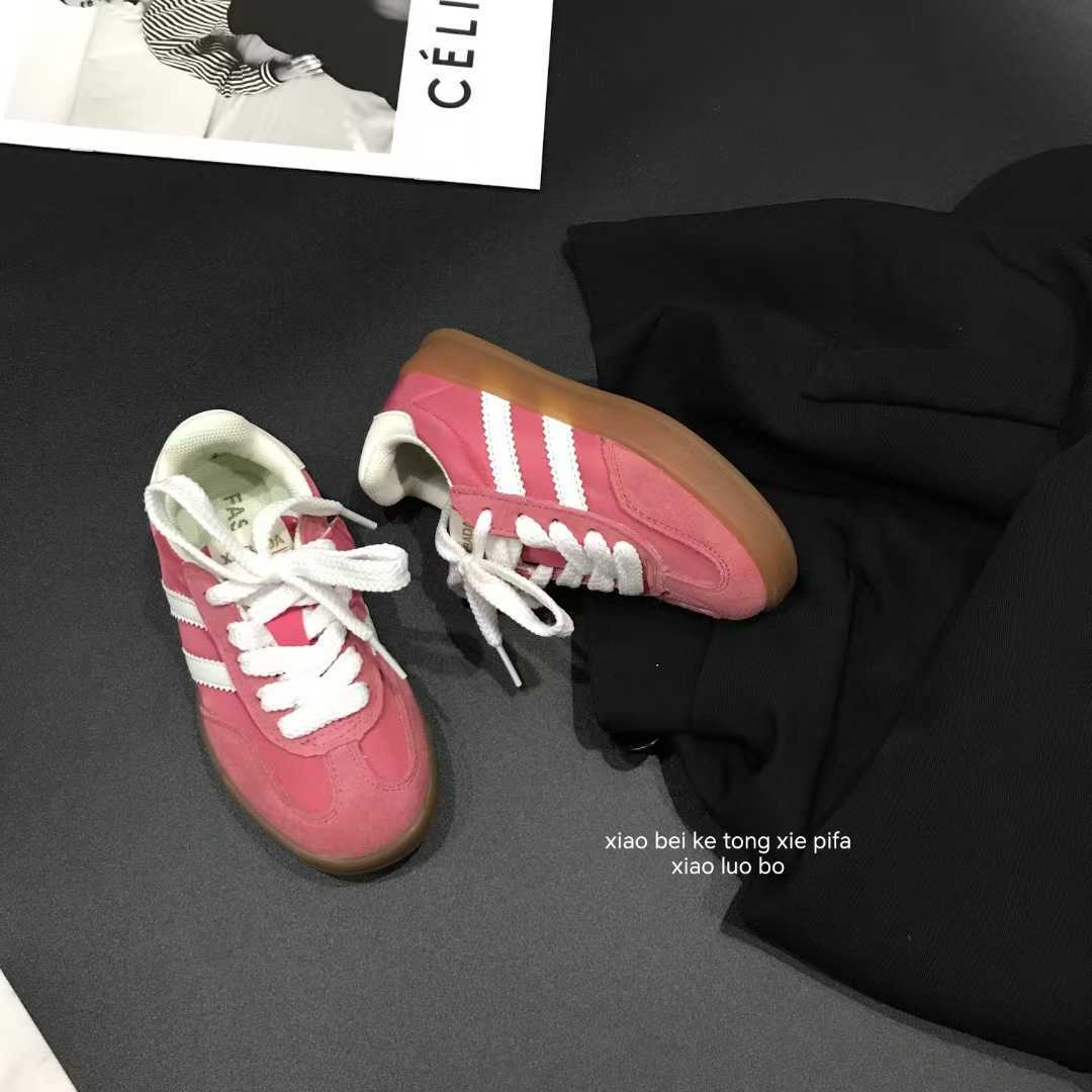 Athletic Outdoor Childrens shoes boys suede candy colored comfortable training shoes 2025 autumn new style girls and students fashionable sports boaY2