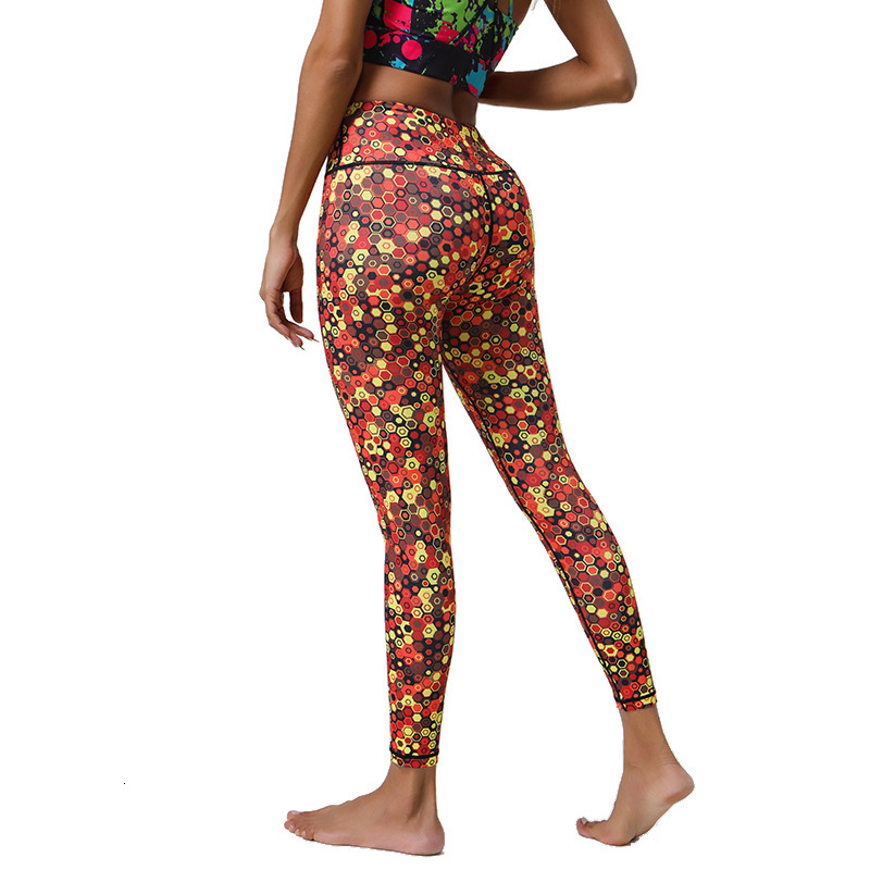 New leggings Yoga Pants Printed Colorful printed yoga Fitness pants tracksuit