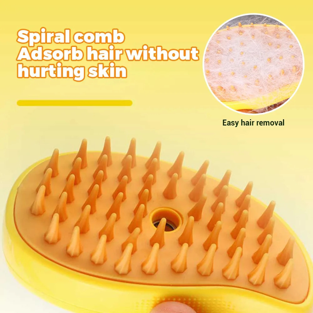 Cat and dog steam brush Steam Electric spray for pet massage beauty tool Shedding 3 in 1 electric comb y250312