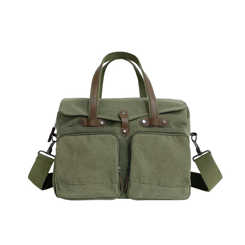 designer bag Large capacity canvas men's crossbody outdoor travel, multiple compartments, mailman bag, college trend, single shoulder handbag
