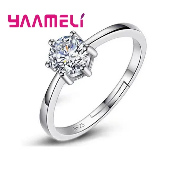 Luxury Unisex Sterling Silver Rings with Sparkling Austrian Crystals Perfect for Weddings & Proposals