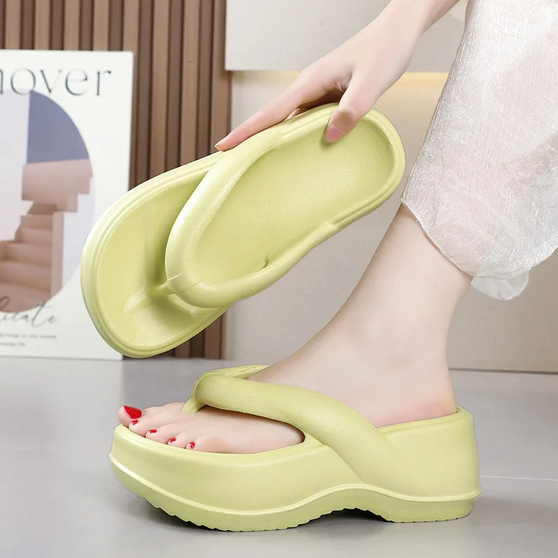 Eyriphy Platform Flip Flops Summer Thick Bottom Women Sandals Outdoor Beach Slippers Bathroom Home Shoes Comfort Soft Sole Slide 250314