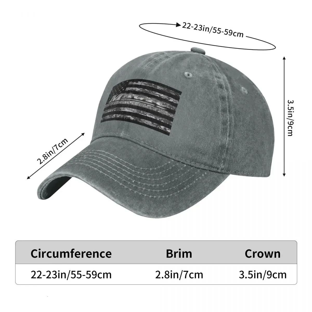 Magic Digital Camo Grunge American Flag Baseball Hat Sports Hat Hat Mens Big Hat Rave Hat 250314