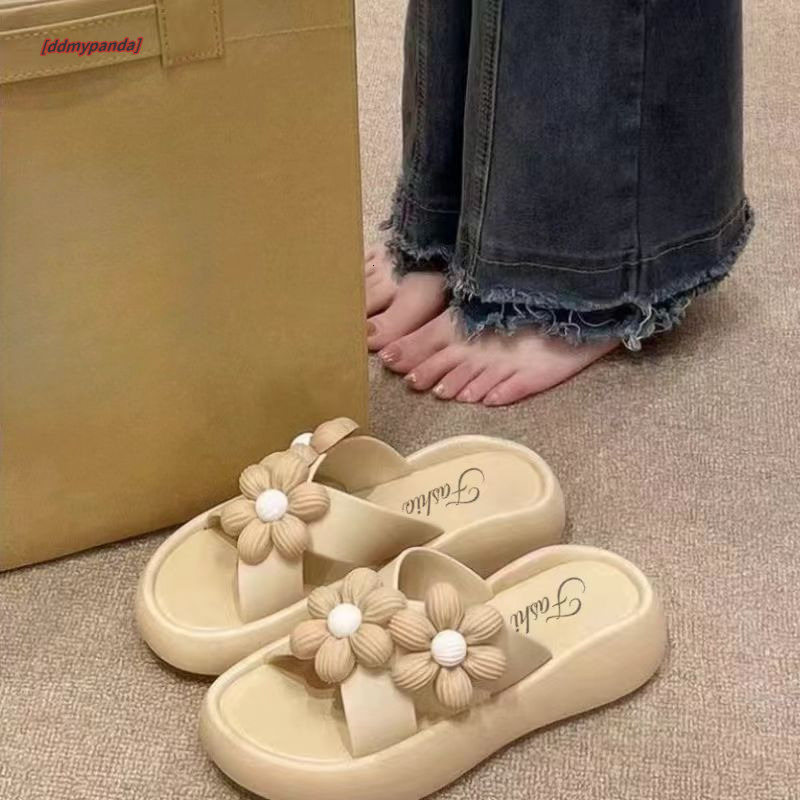 2025 Summer New Cool for Women, Sweet and Unique, Flower Design, Versatile, Beach Double Wear Slippers 1 ddmypanda