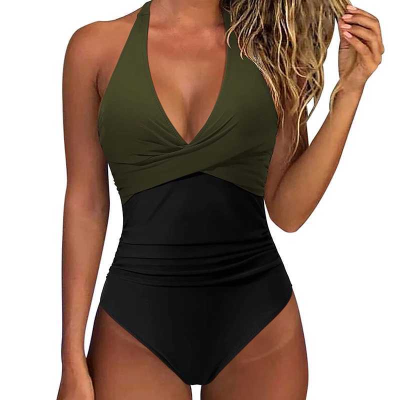 Printed one-piece swimsuit womens sexy decal swimsuit opard printed swimsuit bikini set summer fashion new beachwear 2025XJ250315