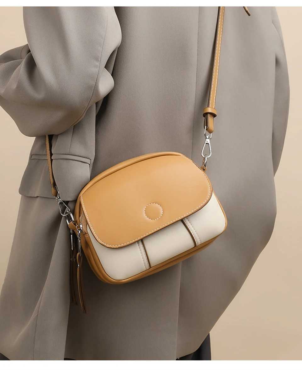 Fashionable and minimalist womens crossbody bag womens small bag casual small round bag single shoulder crossbody bag Y250315