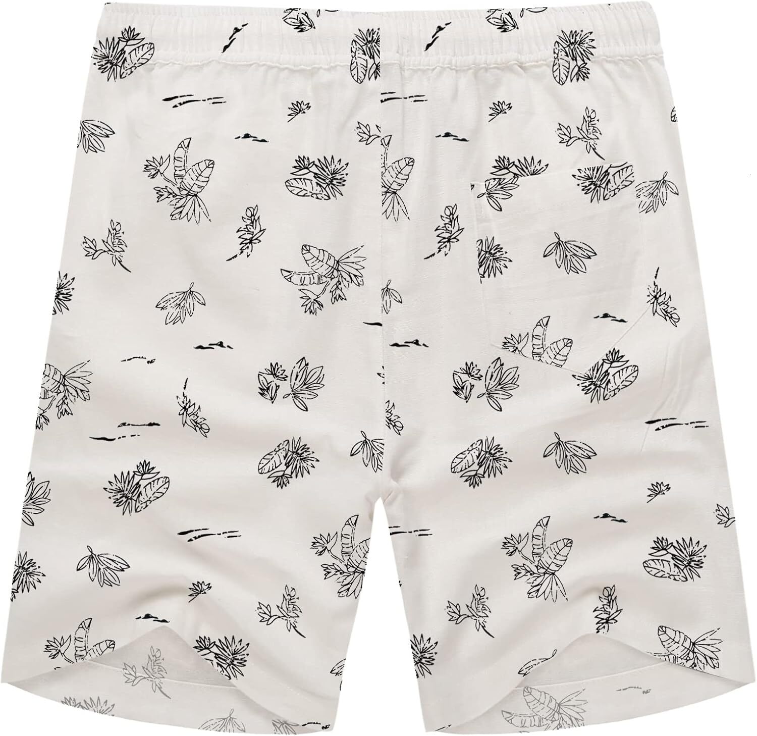 Men's Shorts Casual Elastic Waist Drawstring Summer Beach Shorts printing